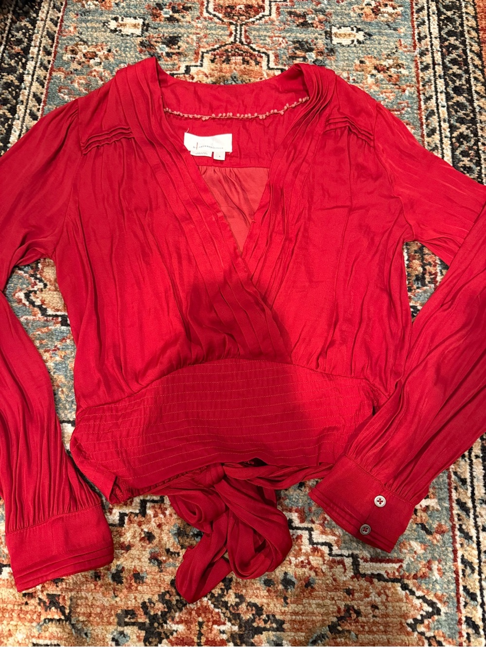 Anthropologie Silk Waist Tie Belt